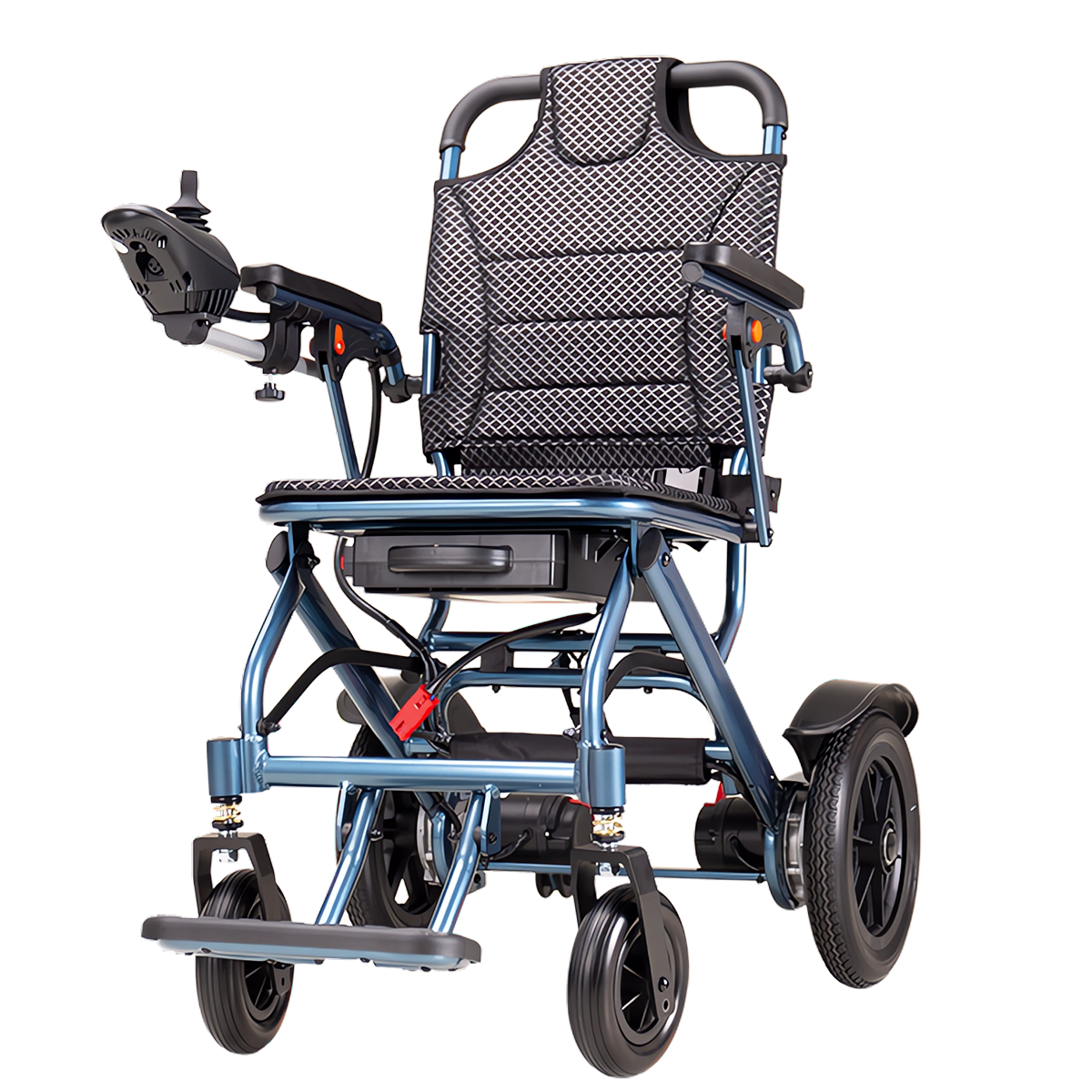 ByteTecpeak D04 Blue Electric Wheelchairs - 10AH Lithium Battery, 500W Motor, 20 km Range