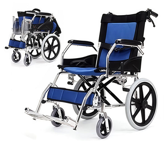 ByteTecpeak M3 Ultralight folding wheelchair with brakes, seat width 44.5 cm