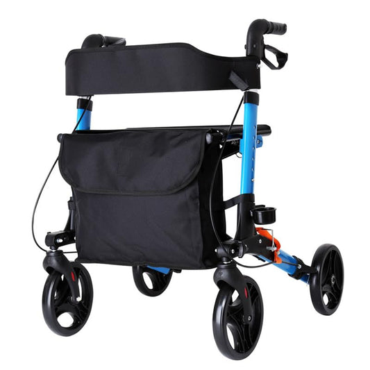 ByteTecpeak R1-Foldable Aluminum Rollator with Seat and Basket – Height Adjustable